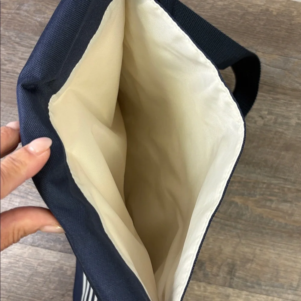 Jean Paul Gaultier Le Male Navy Messenger Crossbody Bag | Striped Detail